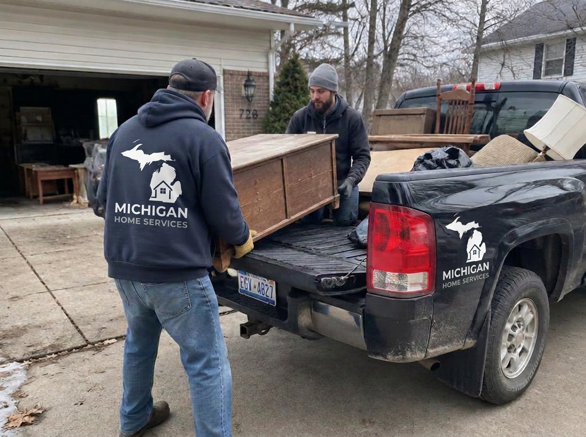Michigan Home Services junk removal in Livingston, Washtenaw and Oakland County Michigan
